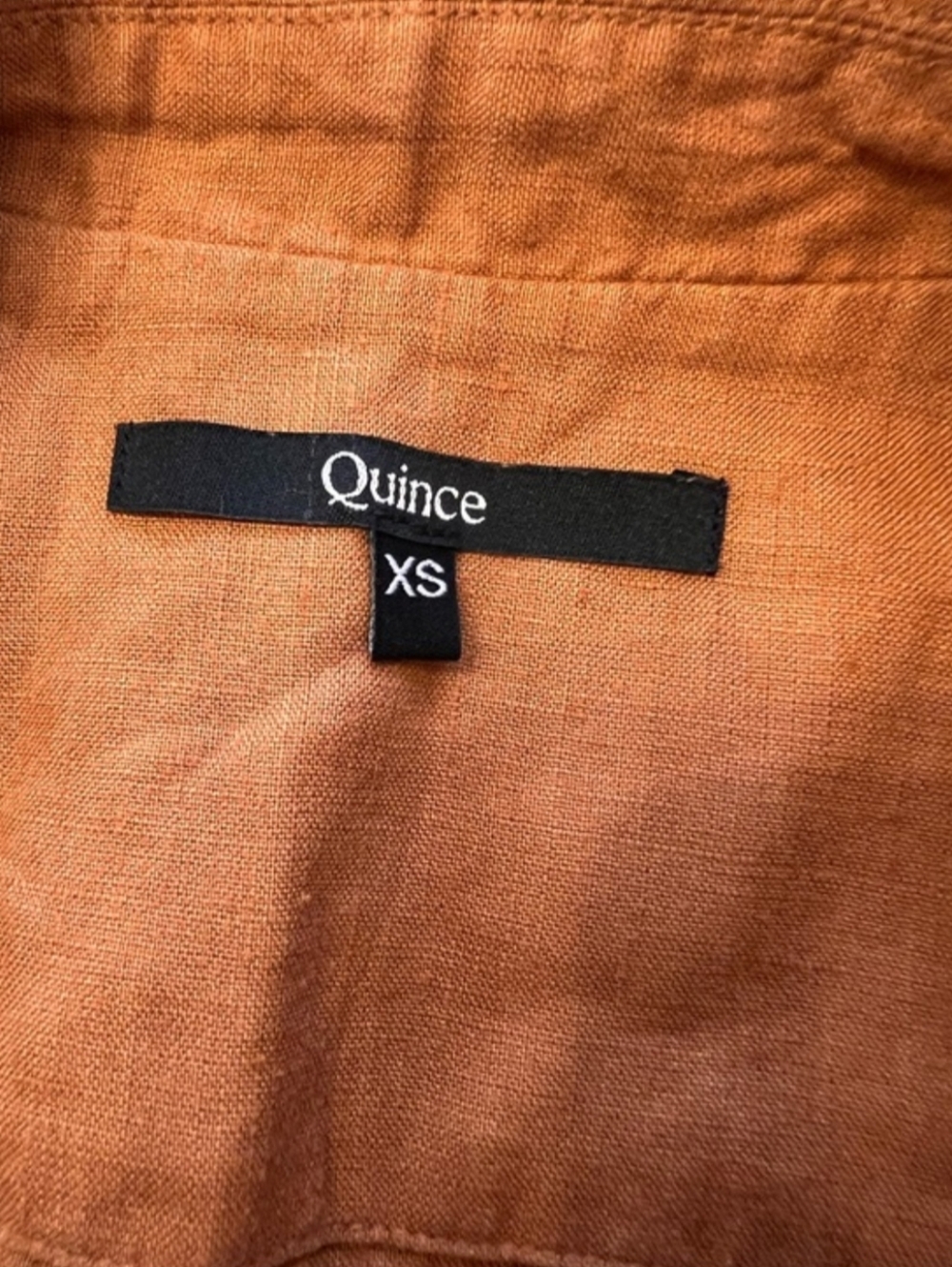 Quince Linen Midi Dress in Rust - Picture 2 of 5